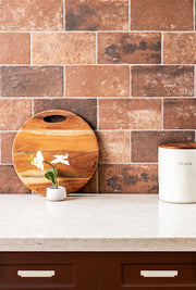 Brickstone Red 5x10 Matte Porcelain Brick Look Floor Tile