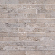 Brickstone Taupe 2x10 Matte Porcelain Brick Look Floor Tile