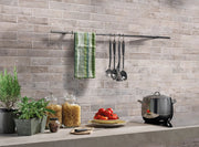 Brickstone Taupe 2x10 Matte Porcelain Brick Look Floor Tile