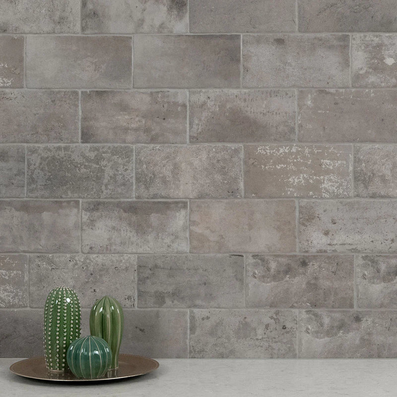 Brickstone Taupe 5x10 Matte Porcelain Brick Look Floor Tile