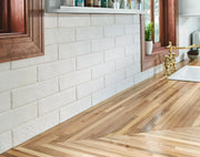 Brickstone White Brick 2x10 Matte Porcelain Tile