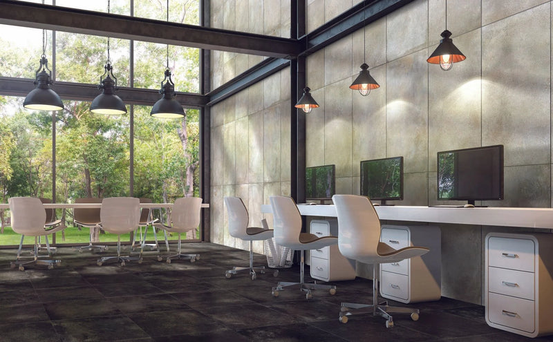 Brooklyn Cemento Black 24x48 Honed Large Format Porcelain Tile