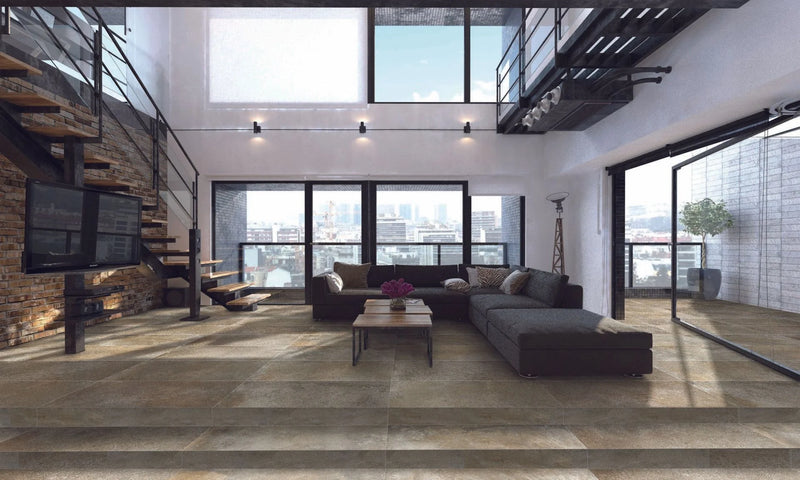 Brooklyn Cemento Toupe 24x48 Honed Large Format Porcelain Tile