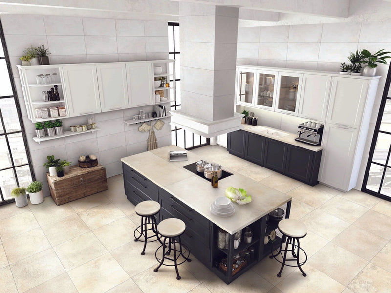 Brooklyn Cemento White 2x2 Matte Porcelain Tile