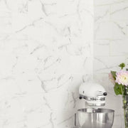 Brooklyn Statuario 10x3 Bright Bullnose Ceramic Trim