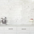 Brooklyn Statuario 10x3 Bright Bullnose Ceramic Trim