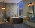 Brown Wave 6x24 Panel 3D Honed Marble Ledger Stone