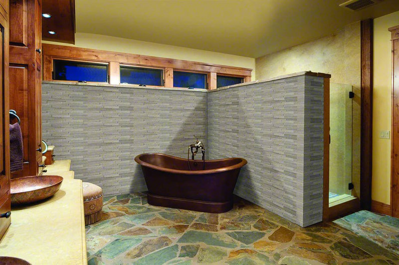 Gray Oak 3D Honed 6x24 Marble Panel Ledger Stone