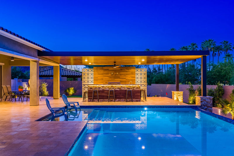 Brush Sea Blue Pattern 1x2 Glass Mosaic Tile