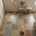 Butterscotch 12x12 Gauged Sandstone Tile — Foyer floor