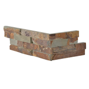 Butterscotch 24x6 Mixed Basalt Ledger Corner