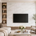 Calacata Gold 12x24 Honed Veined Marble Tile — Living Room feature wall