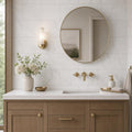Calacata Gold 12x24 Polished Veined Marble Tile — Bathroom vanity wall