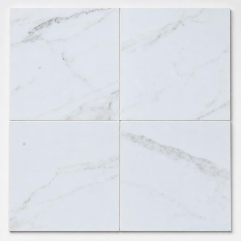 Calacata Gold 18x18 Honed Veined Marble Tile close-up