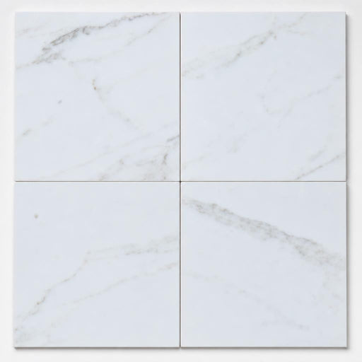 Calacata Gold 18x18 Honed Veined Marble Tile close-up