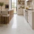 Calacata Gold 18x18 Honed Veined Marble Tile — Kitchen floor