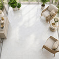 Calacata Gold 18x18 Honed Veined Marble Tile — Sunroom floor