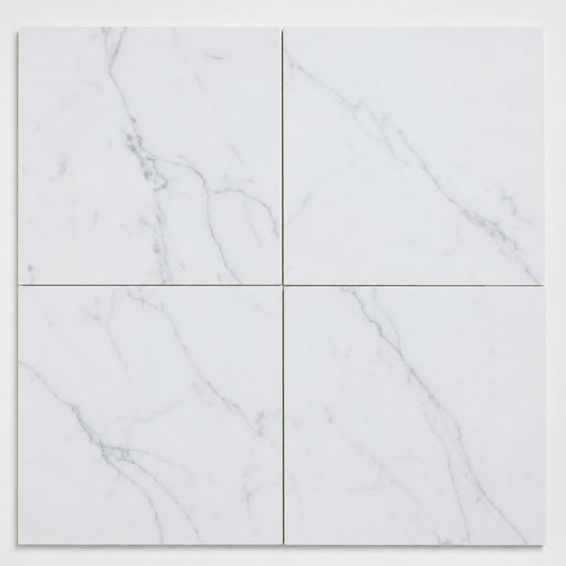 Calacata Gold 18x18 Polished Veined Marble Tile close-up