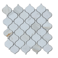 Calacata Gold Lantern 2x2 Honed Geometric Marble Mosaic