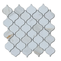 Calacata Gold Lantern 2x2 Honed Geometric Marble Mosaic