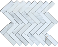 Calacata Gold Herringbone 1x4 Honed Veined Marble Mosaic