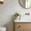 Calacata Gold Subway 6x12 Honed Veined Marble Tile — Bathroom wall