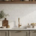 Calacata Gold Subway 6x12 Polished Veined Marble Tile — Kitchen backsplash