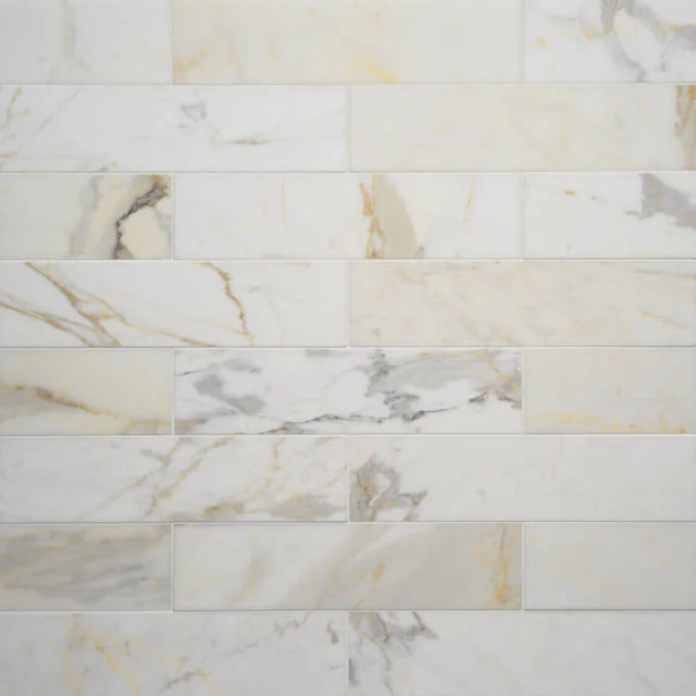 Calacatta 3x12 Honed Marble Tile