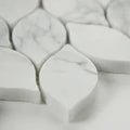 Calacatta Blanco Polished Pattern 0.38 Inch Marble Mosaic Tile