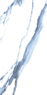 Calacatta Blue 12x24 Polished Marble Look Porcelain Tile