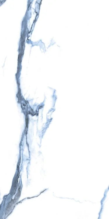 Calacatta Blue 12x24 Polished Marble Look Porcelain Tile