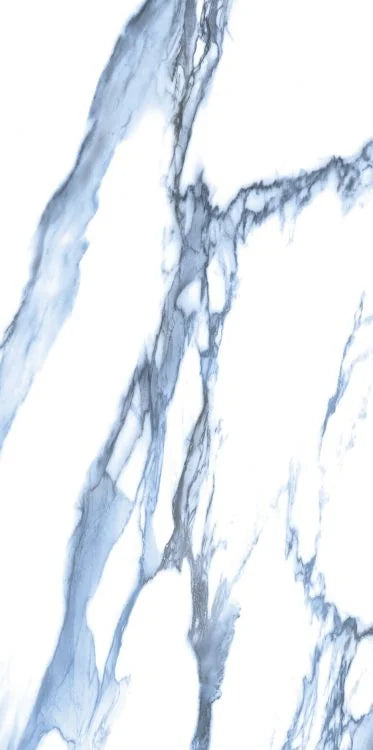 Calacatta Blue 12x24 Polished Marble Look Porcelain Tile