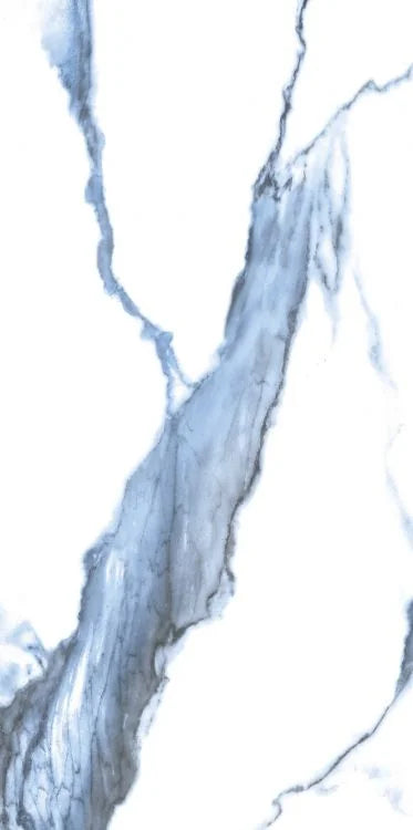 Calacatta Blue 12x24 Polished Marble Look Porcelain Tile