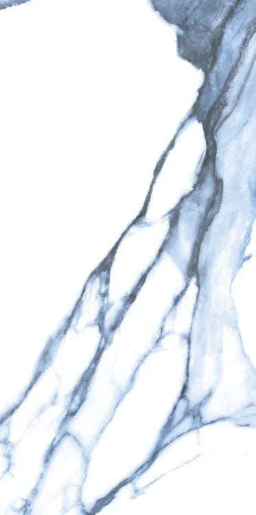 Calacatta Blue 12x24 Polished Marble Look Porcelain Tile