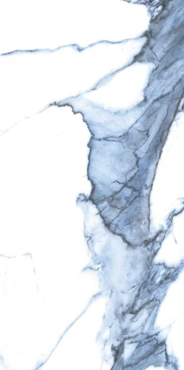Calacatta Blue 12x24 Polished Marble Look Porcelain Tile
