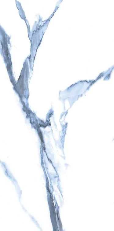 Calacatta Blue 12x24 Polished Marble Look Porcelain Tile