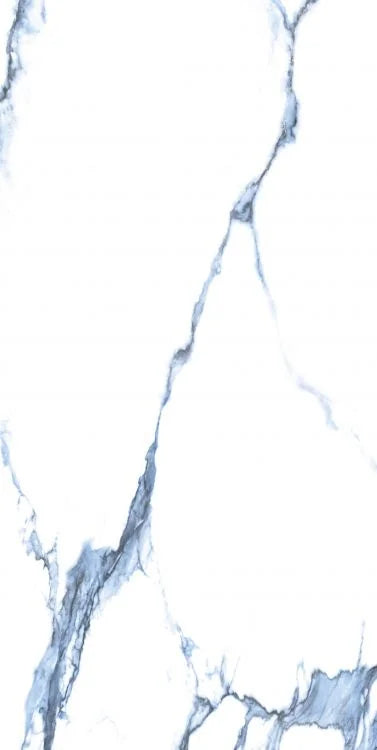 Calacatta Blue 24x48 Polished Marble Look Porcelain Tile