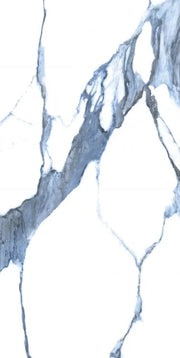 Calacatta Blue 24x48 Polished Marble Look Porcelain Tile