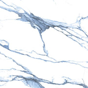 Calacatta Blue 48x48 Polished Marble Look Porcelain Tile