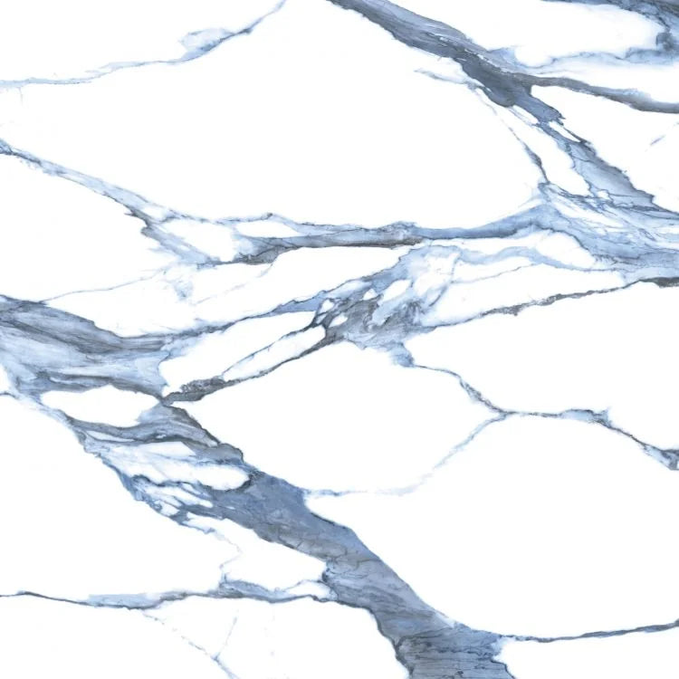Calacatta Blue 48x48 Polished Marble Look Porcelain Tile