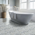 Calacatta Cressa 2" Hexagon Pattern Honed Marble Mosaic Tile