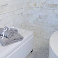 Calacatta Chevron 12.5x12.5 Honed Marble Mosaic