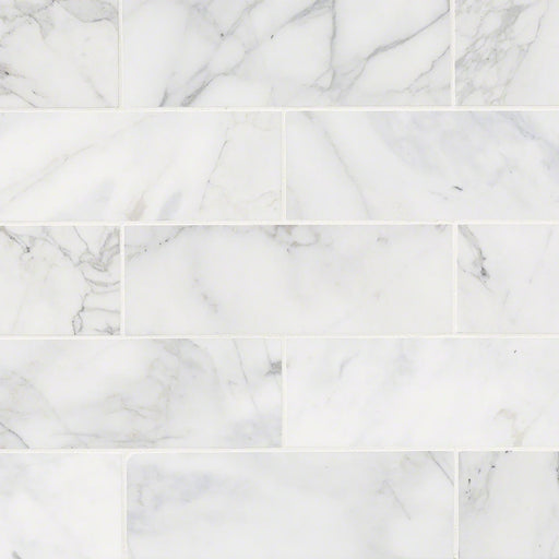 Calacatta Cressa 4x12 Honed Marble Subway Tile