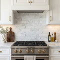 Calacatta Cressa 4x12 Honed Marble Subway Tile — Kitchen backsplash