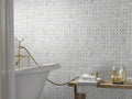 Calacatta Cressa Basketweave Pattern Honed Marble Mosaic Tile
