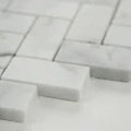 Calacatta Cressa Herringbone Pattern Honed Marble Mosaic Tile