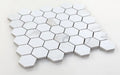 Calacatta Dorado 2x2 Hexagon Marble Look Porcelain Mosaic