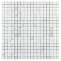 Calacatta Dorado 2x2 Matte Marble Look Porcelain Mosaic