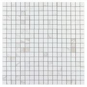 Calacatta Dorado 2x2 Matte Marble Look Porcelain Mosaic