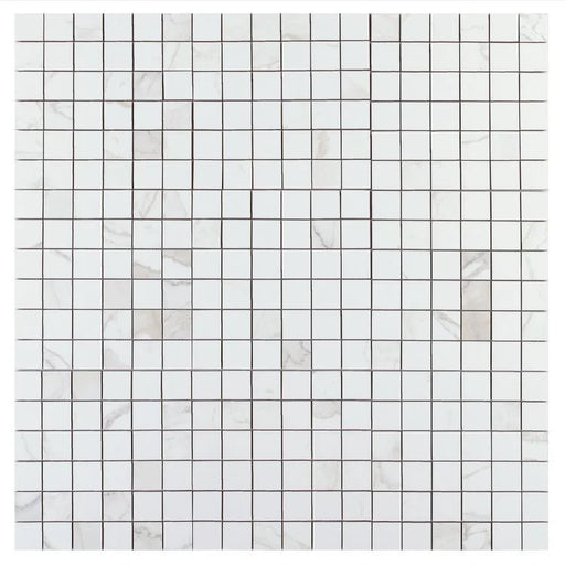 Calacatta Dorado 2x2 Matte Marble Look Porcelain Mosaic